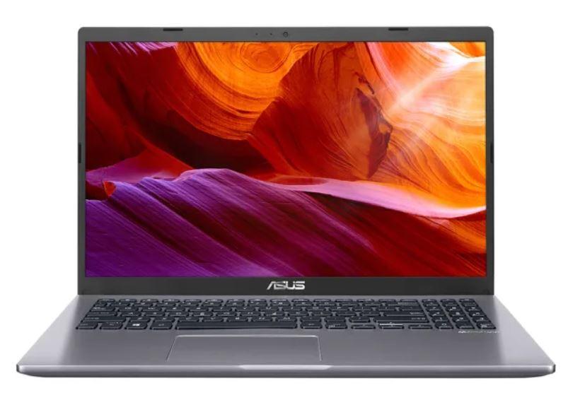 Asus D509DA 15.6' HD laptop with AMD Ryzen 5, showcasing its sleek design and display.